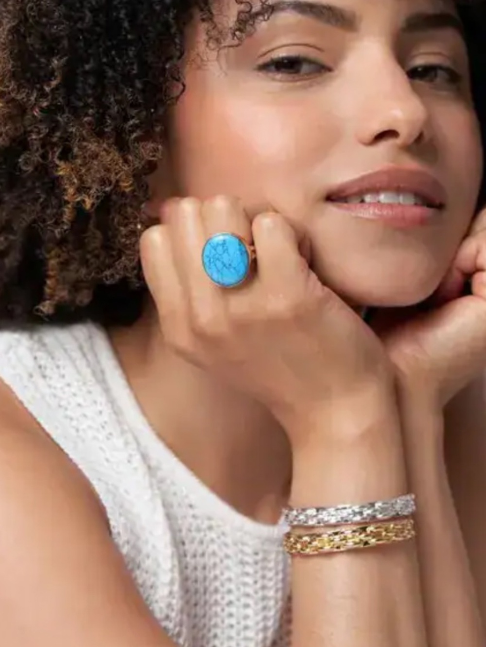 Sophie Blake Adriana ring in silver turquoise
